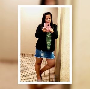 Wax Jeans Mini Skirt